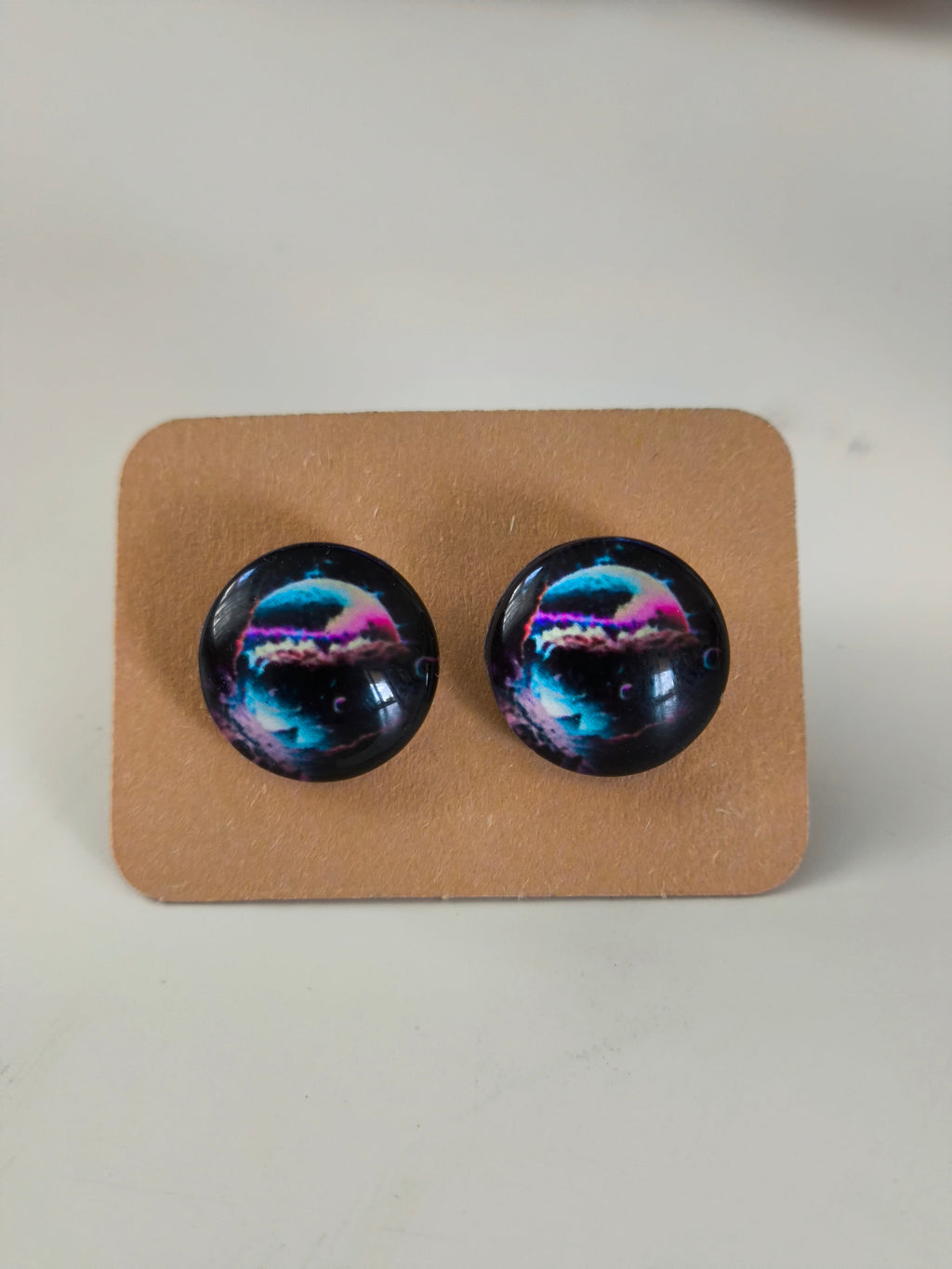 Cabochon Galactic Universe Earring