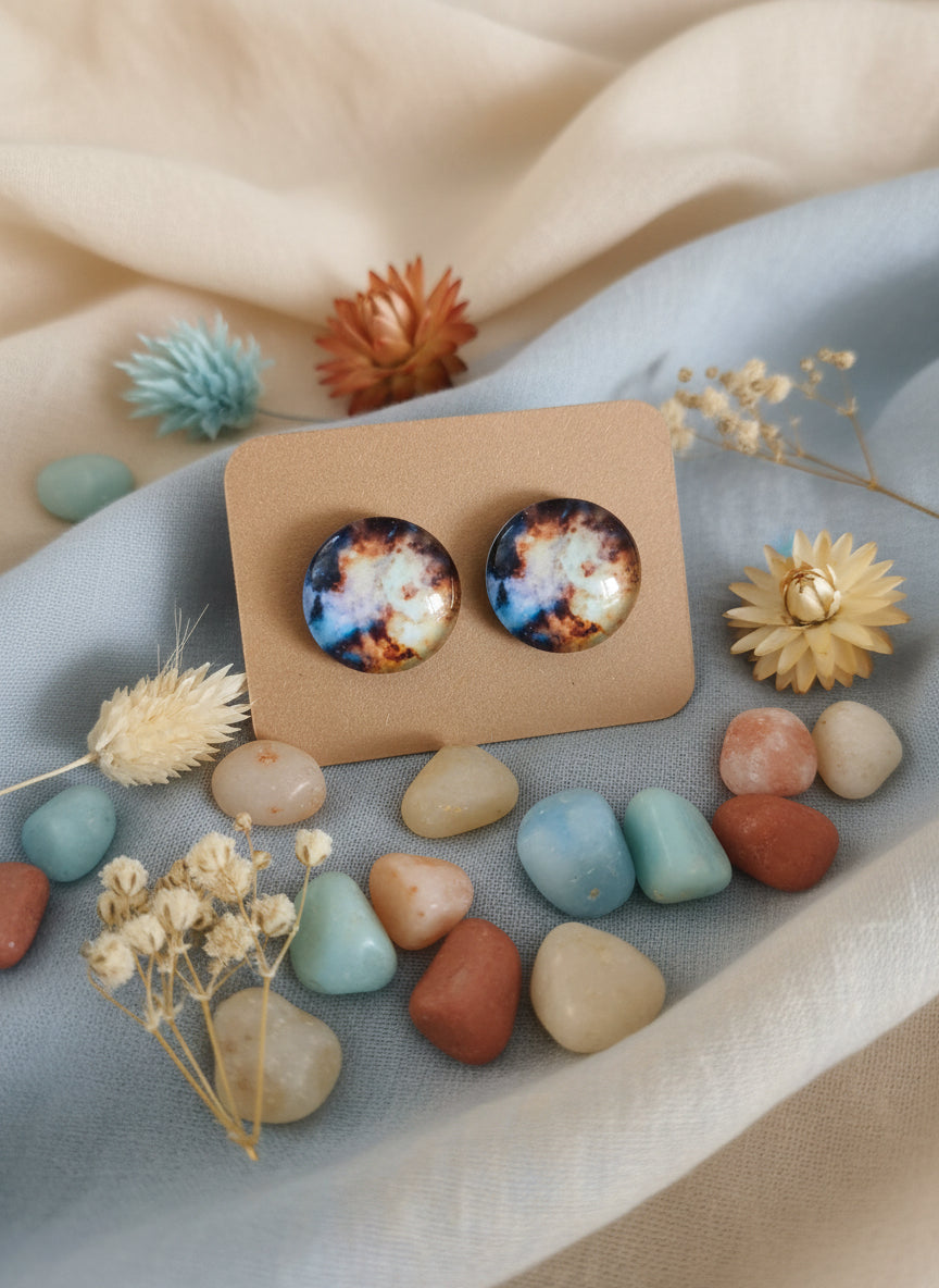 Cabochon Galactic Universe Earring