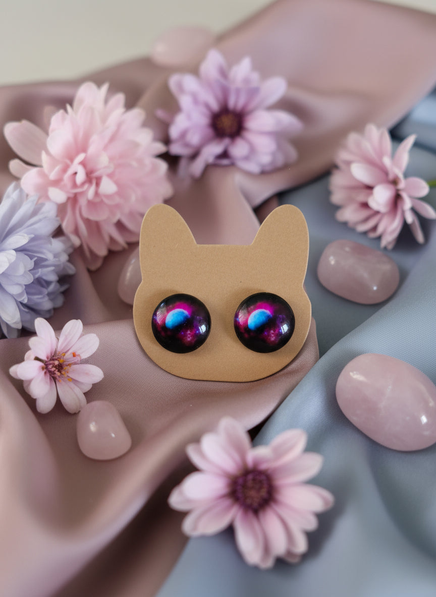 Cabochon Galactic Universe Earring