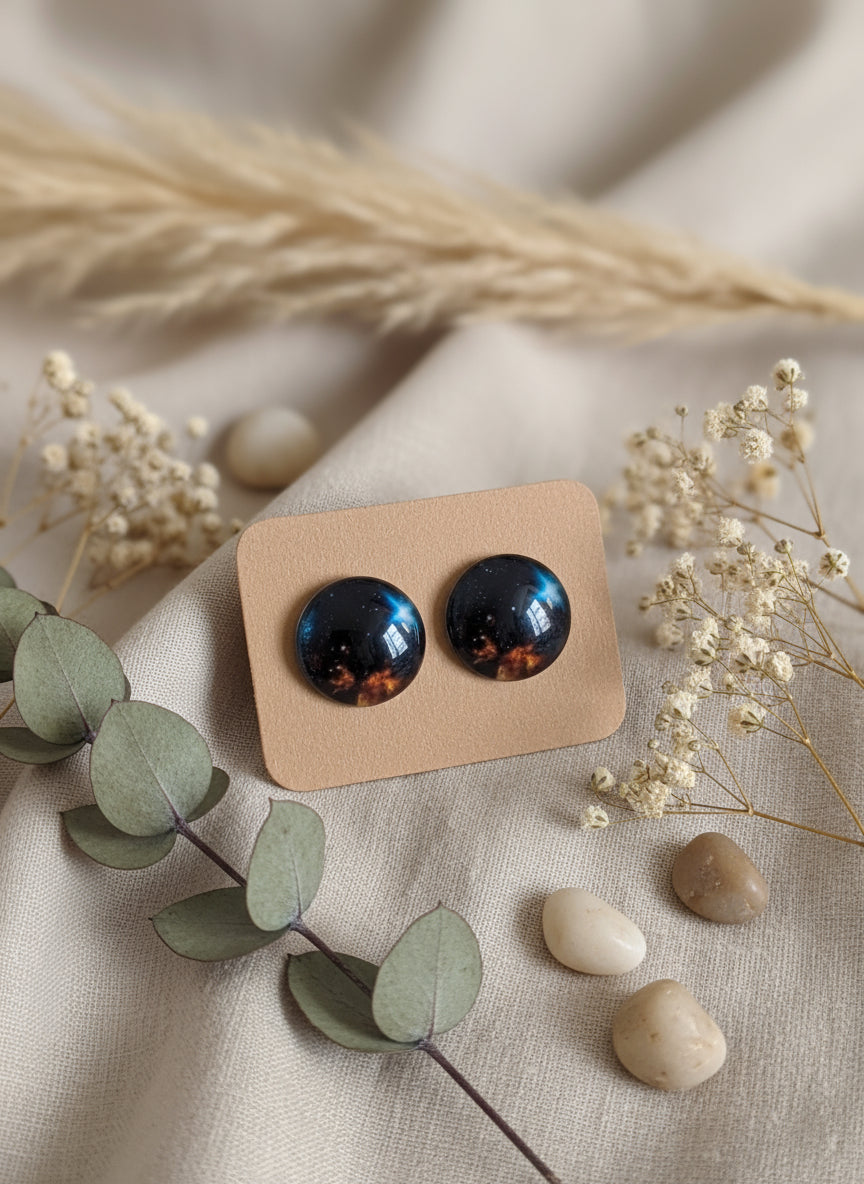 Cabochon Galactic Universe Earring