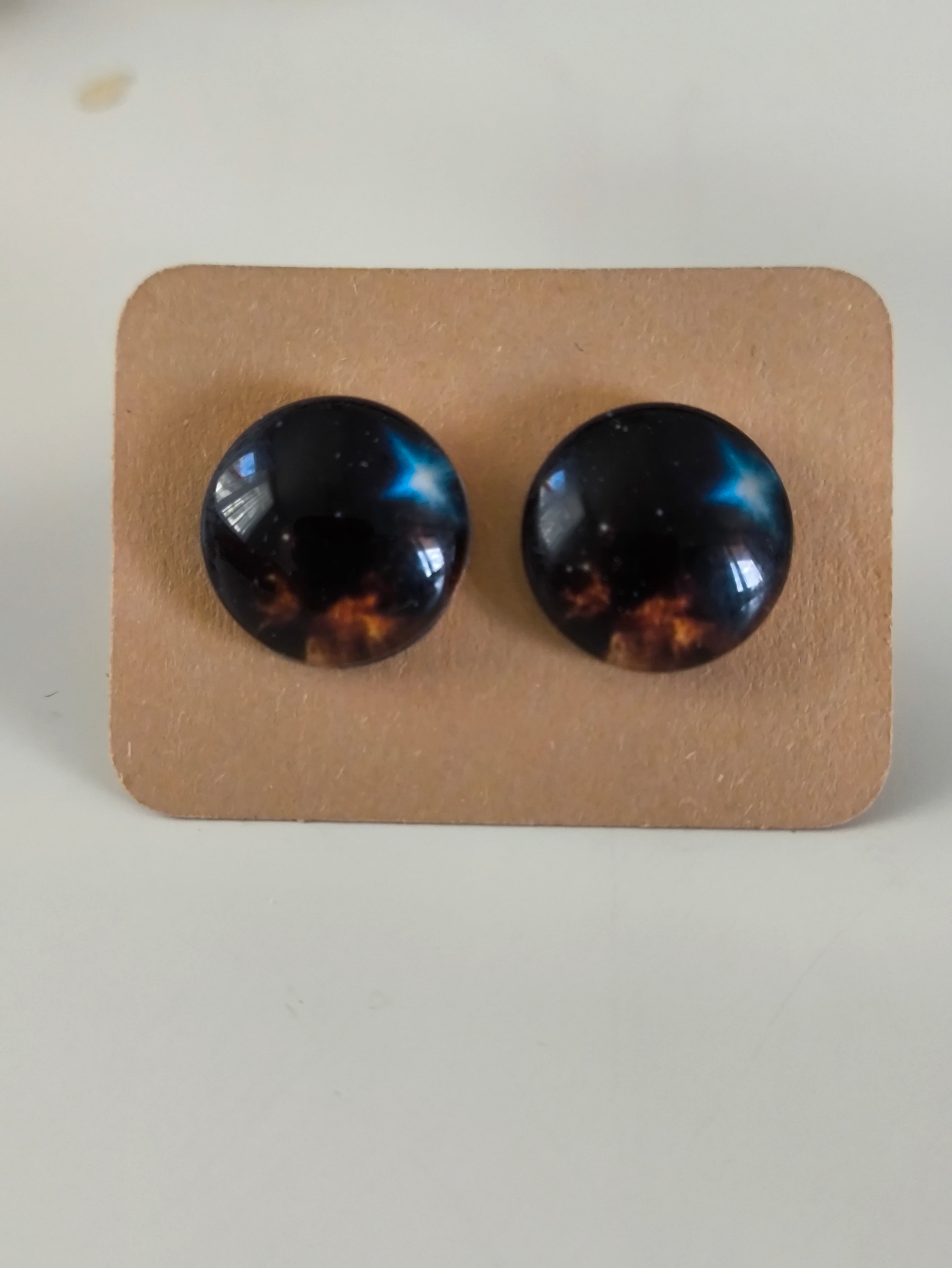 Cabochon Galactic Universe Earring