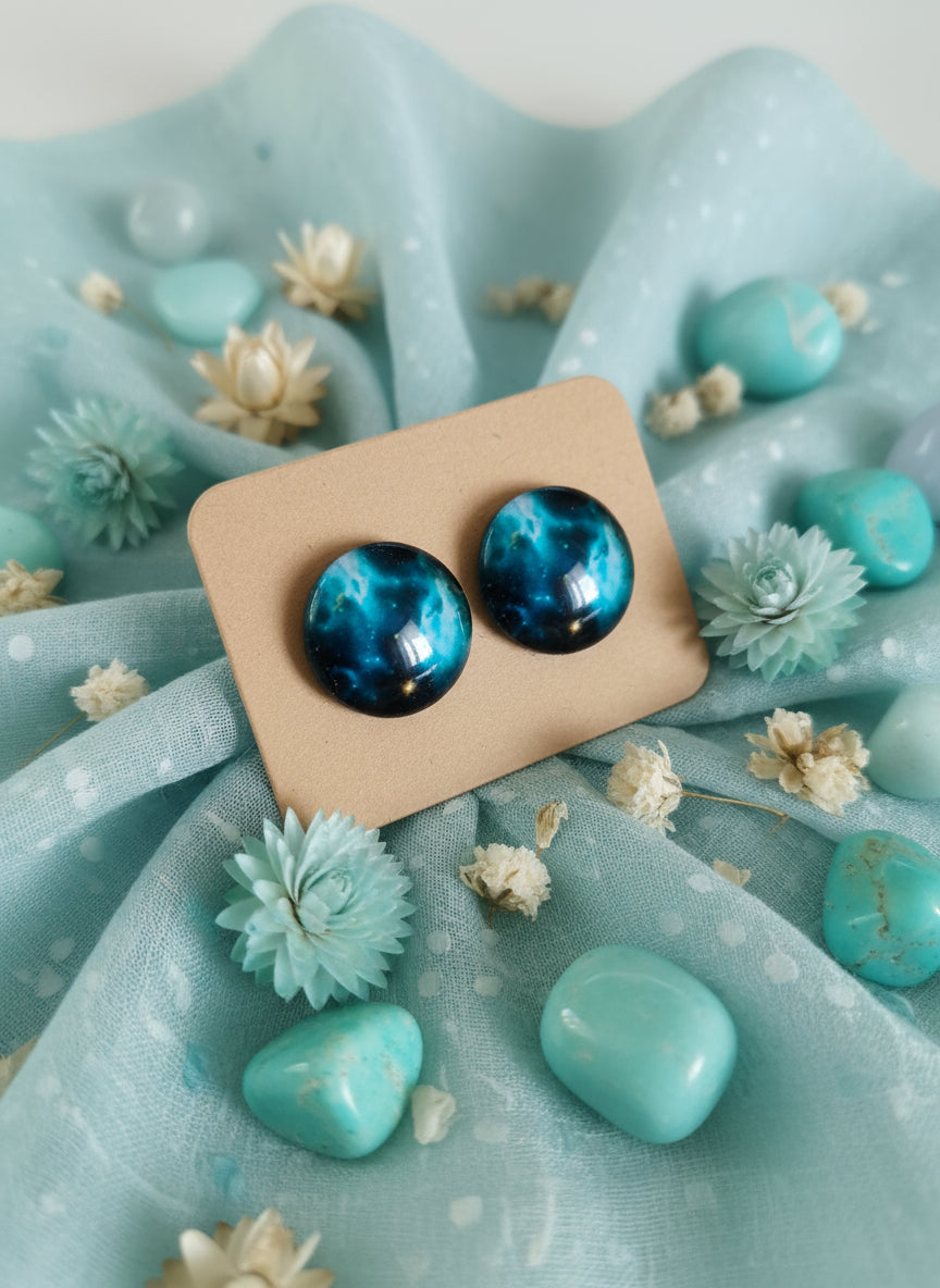 Cabochon Galactic Universe Earring