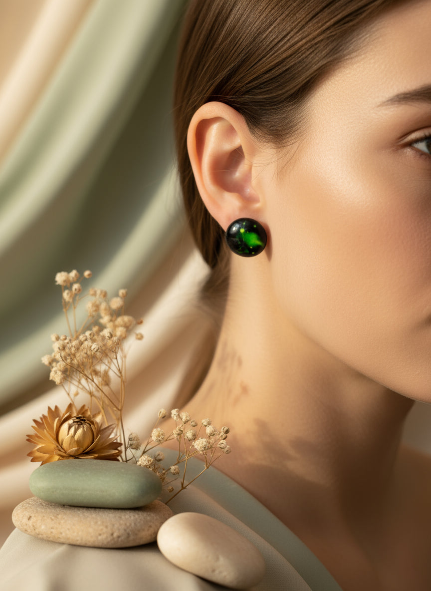 Cabochon Galactic Universe Earring