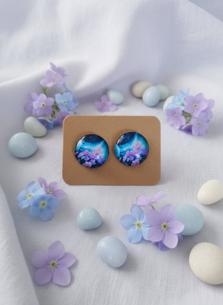 Cabochon Galactic Universe Earring