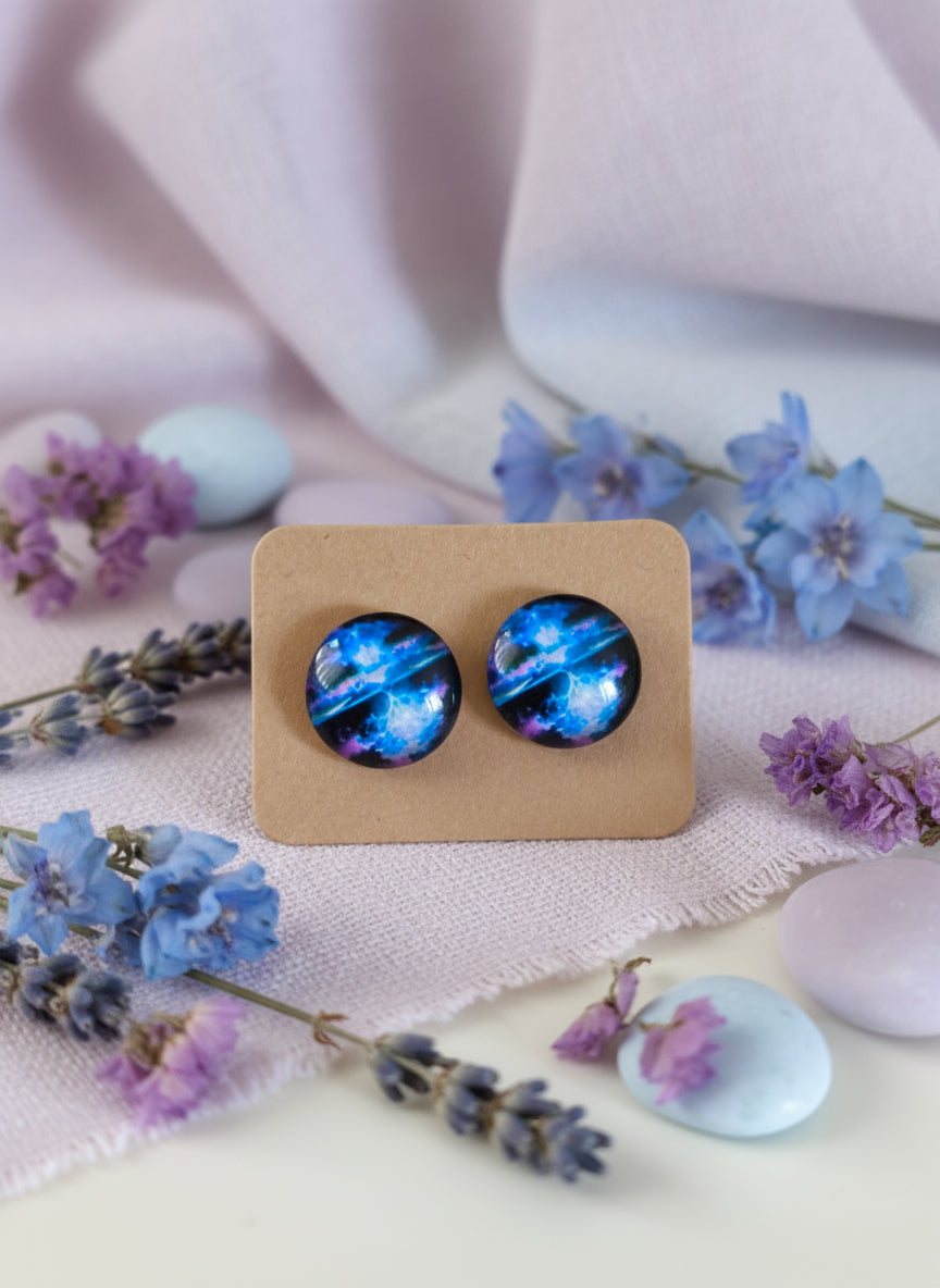 Cabochon Galactic Universe Earring