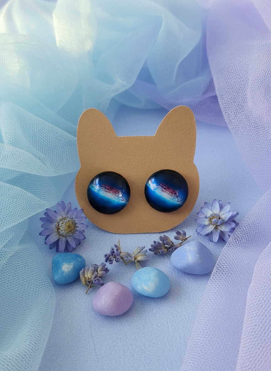 Cabochon Galactic Universe Earring