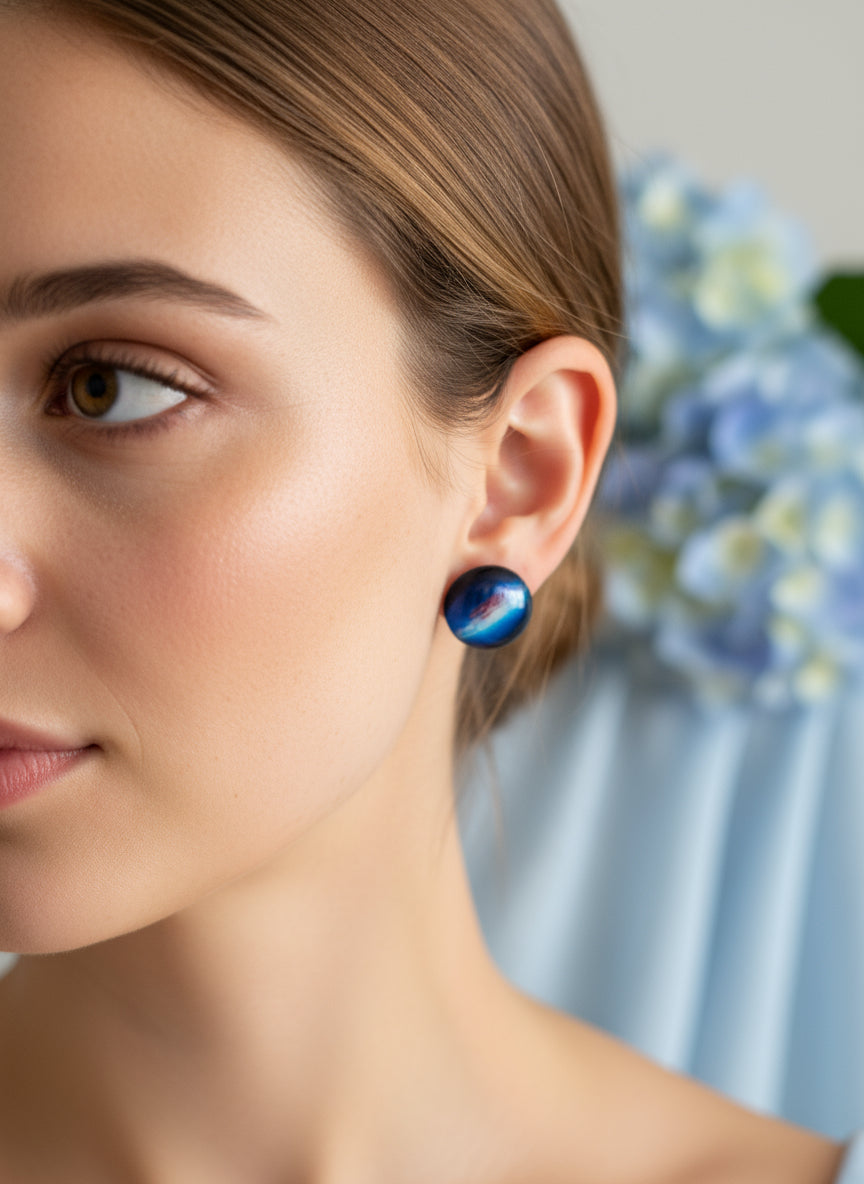 Cabochon Galactic Universe Earring