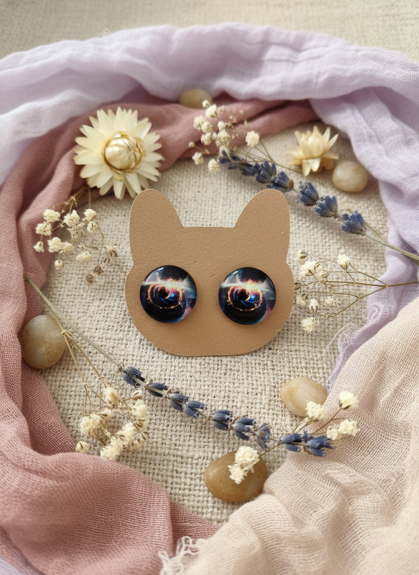 Cabochon Galactic Universe Earring